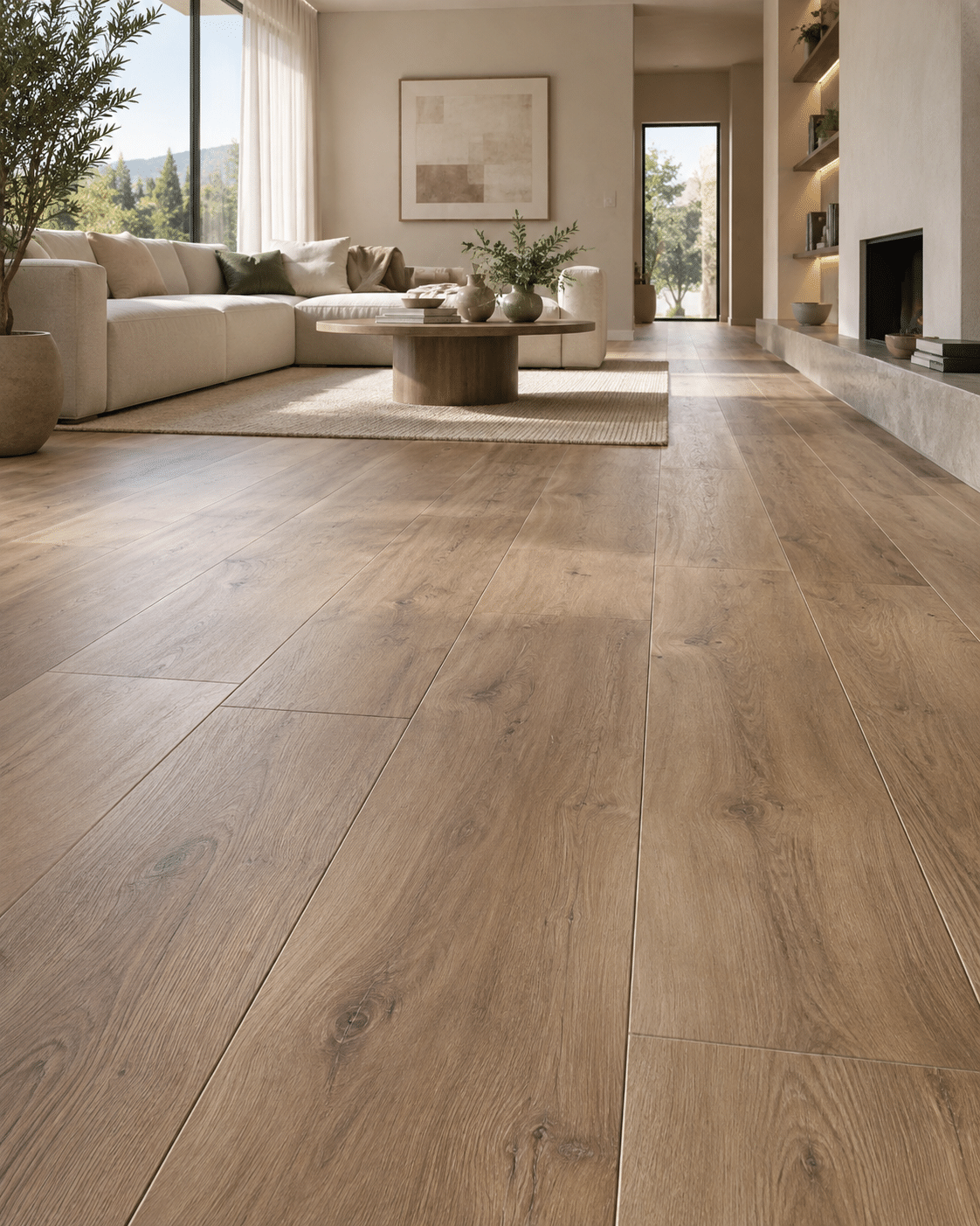 Suelo porcelánico imitación madera